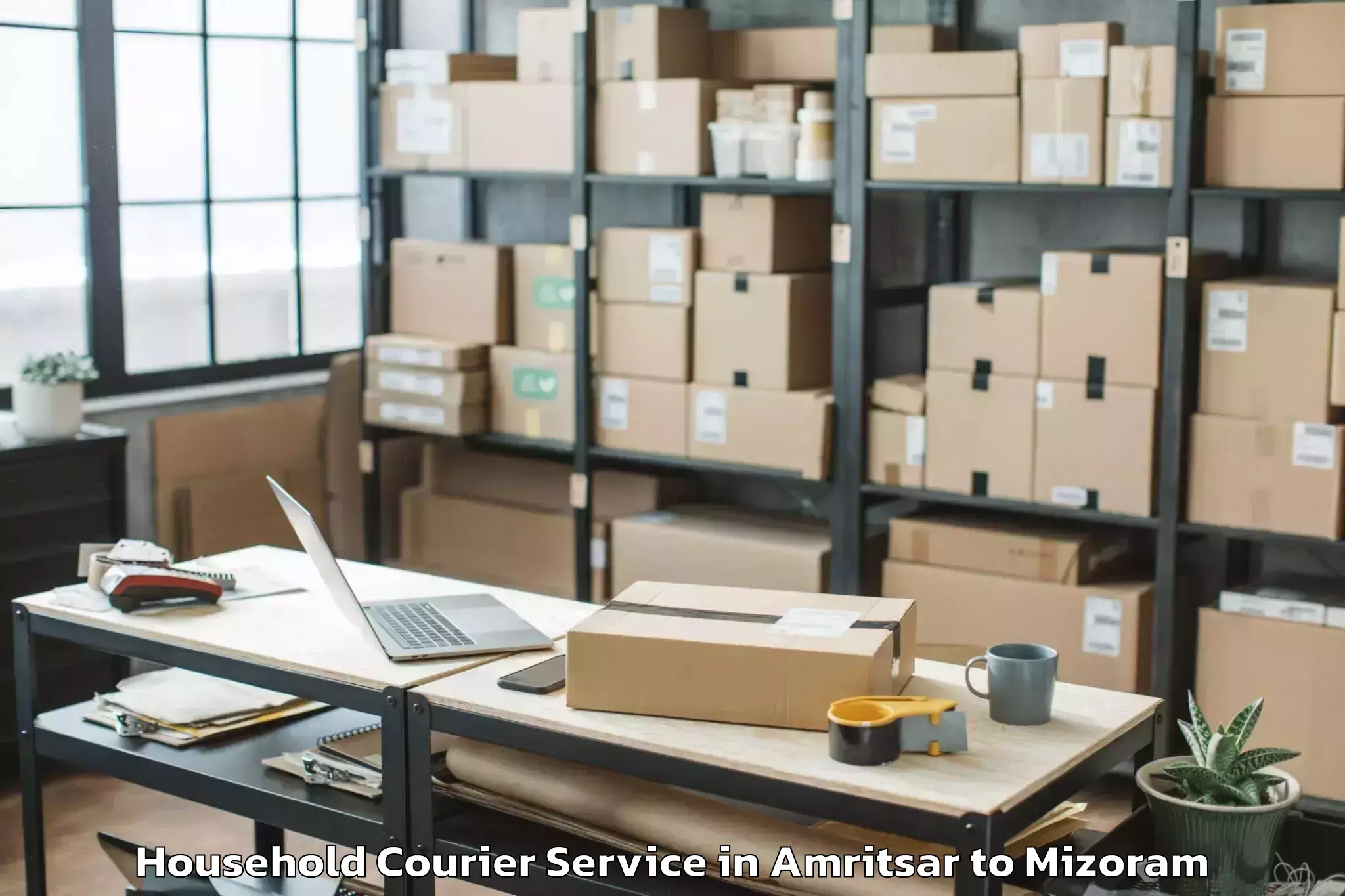 Professional Amritsar to Lunglei Household Courier